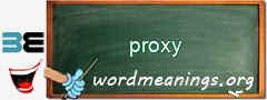 WordMeaning blackboard for proxy